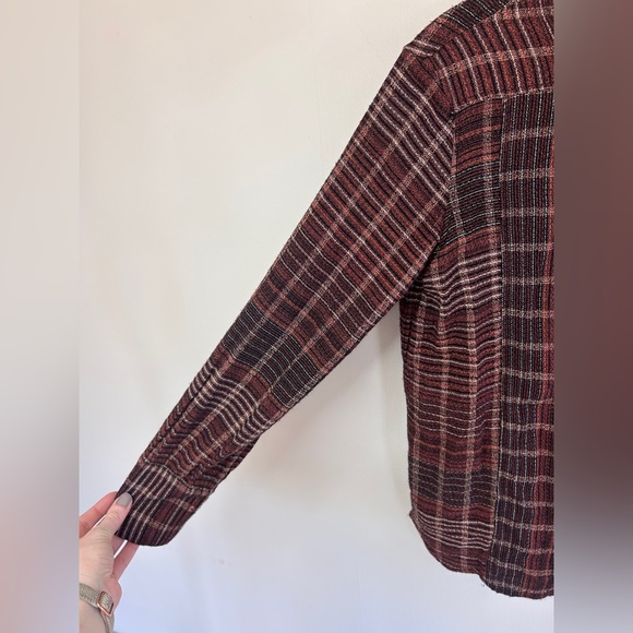 BILLY REID Plaid Italian Button Top Heritage Equestrian Academia Viscose Size XS - Picture 5 of 16